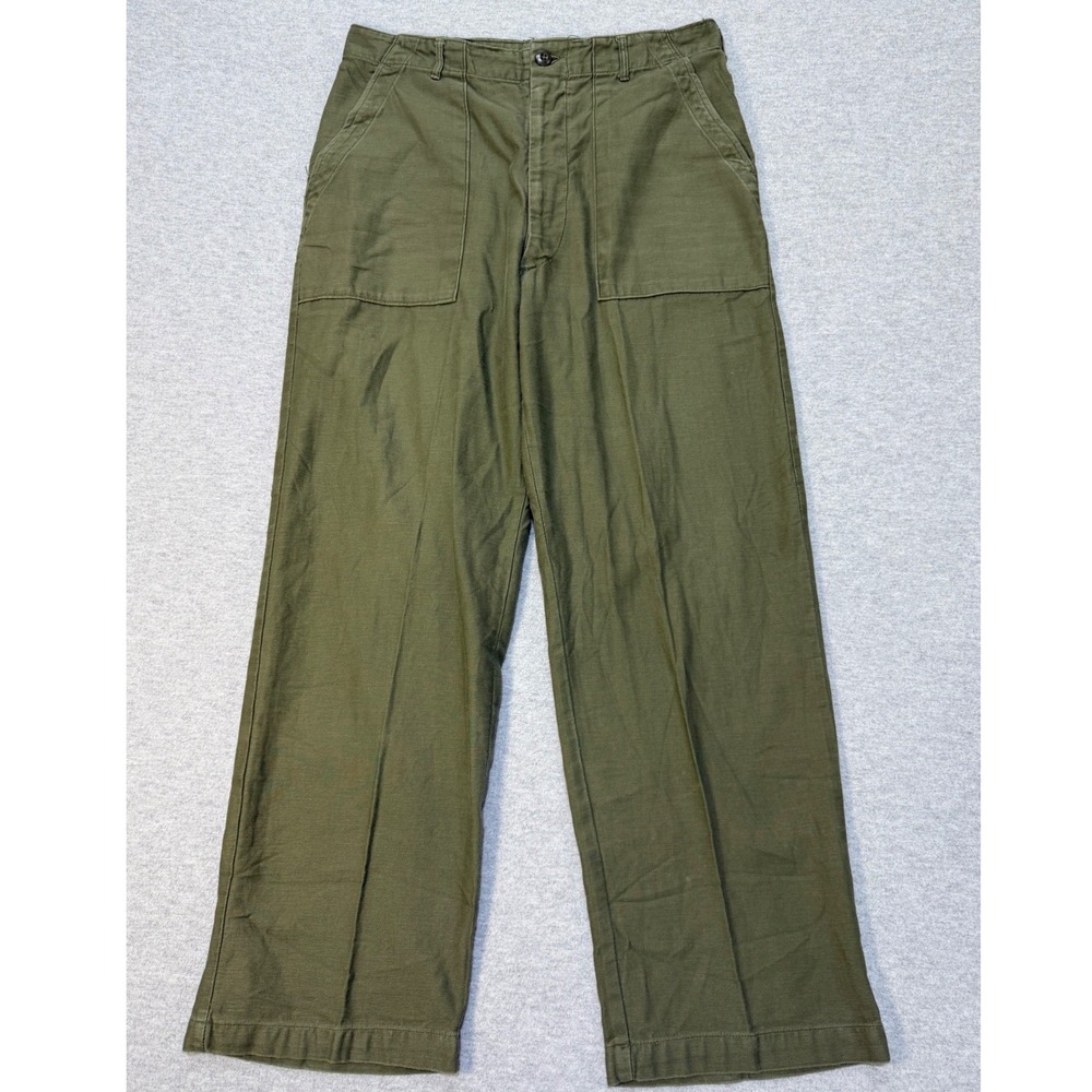 Vintage US Military OG-107 Type I Cotton Sateen 1970 Fatigue Pants 36x31 Green